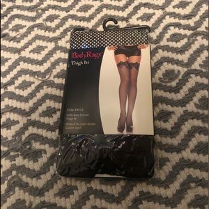 Spencer Satin Bow Fishnet Thigh Hi